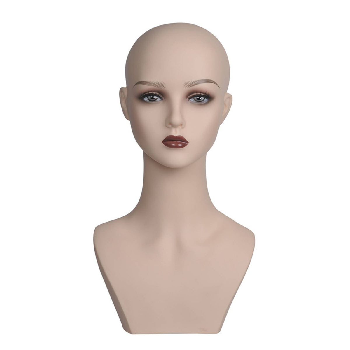 Hairpiece Display Head PVC Female Mannequin Head Eyelashes for Salon