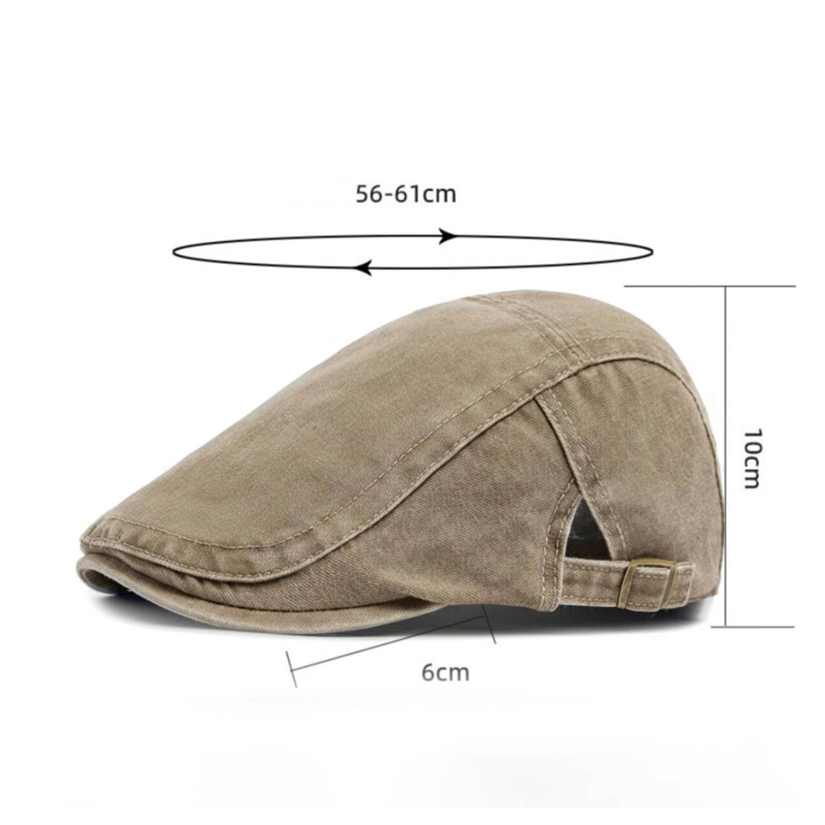Vintage Washed Flat Cap Casual Newsboy Cap Versatile Headwear for Men, Women, Spring, Summer