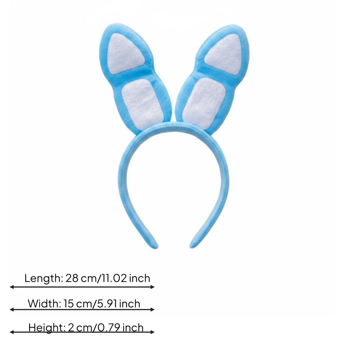 Soft-Fabric Bunny Ears Headband Cute Soft-Fabric Rabbit Headband Anime Cosplay