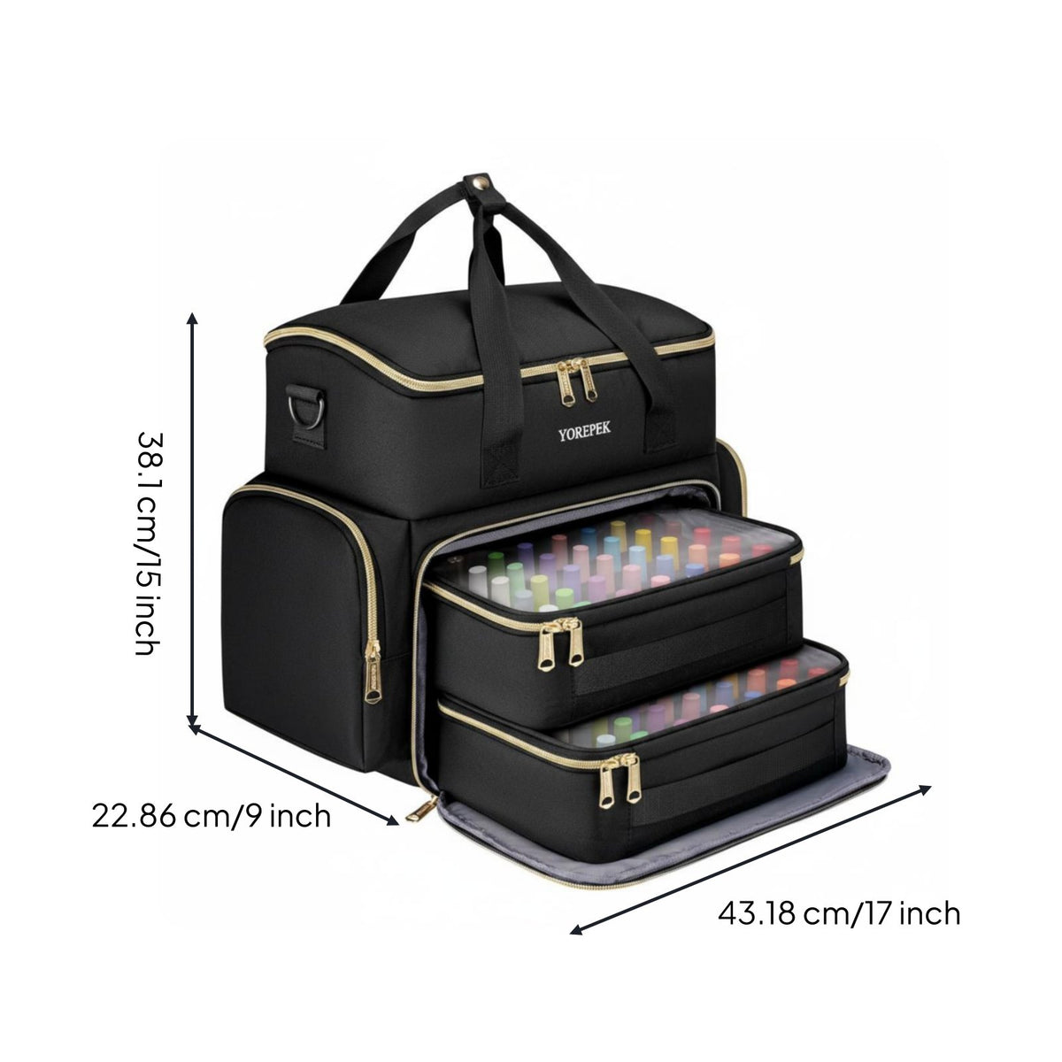 96 Bottle Nail Organizer Multi Layer Nail Polish Organizer Bag Zippered