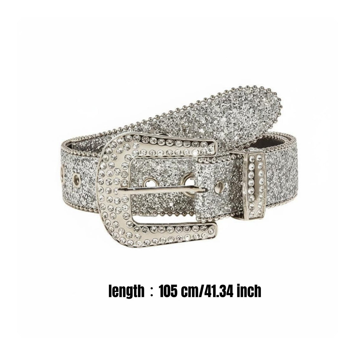 Grommet Glitter Belt Y2K Aesthetic Rhinestone Glitter Belt Versatile for Night Out