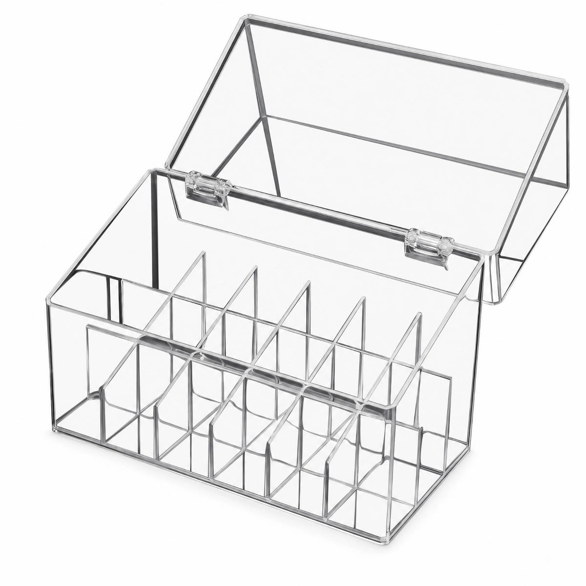 18 Compartment Cosmetic Organizer Dustproof Lipstick Organizer with Dust Cover Desktop Lipstick Holder with Dust Cover for Washroom Counter