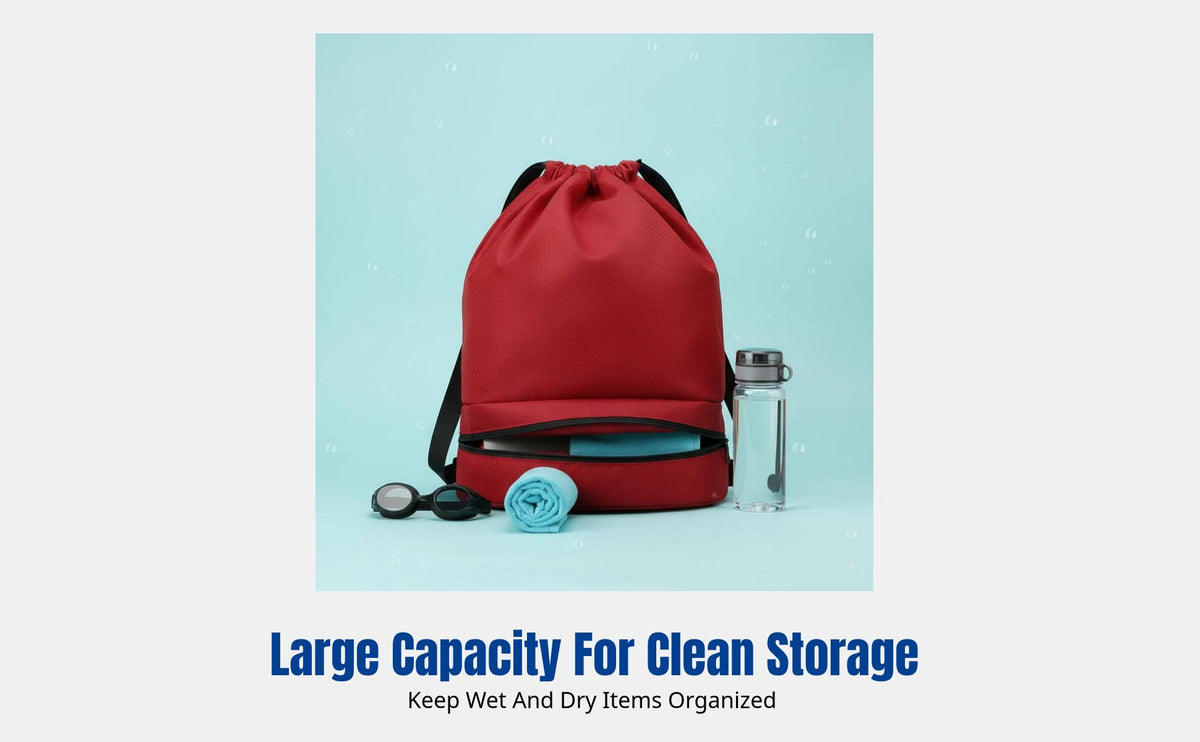 Sports Bag, Swim Bag, Unisex, Dry Wet Separation, Shoe Pocket, Portable, Gym