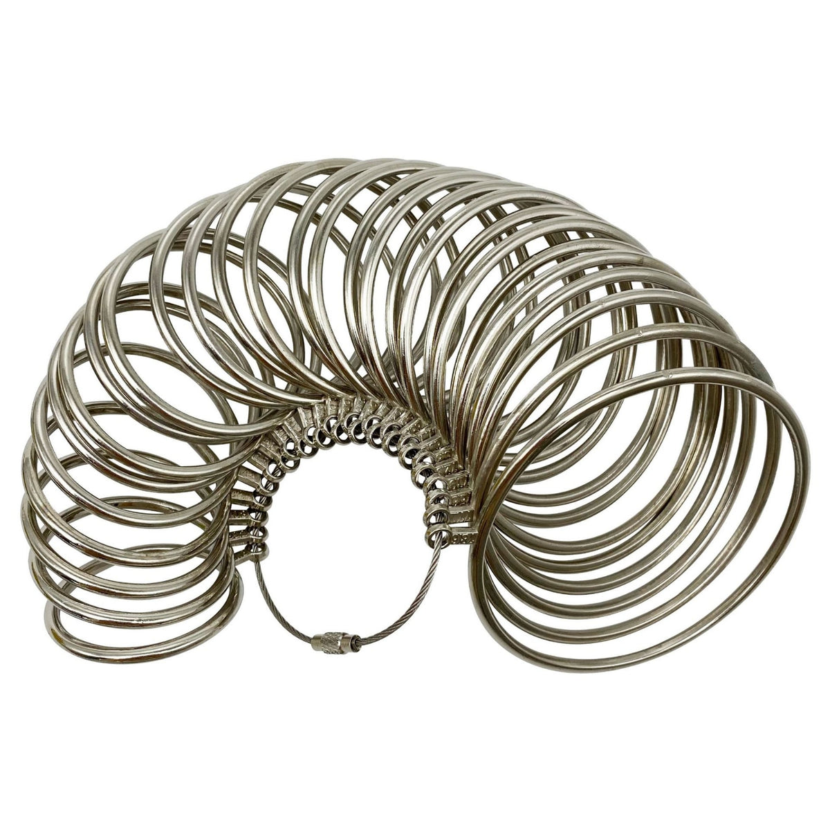 Bracelet Sizing Gauge Metal Wrist Sizer Silver-Toned for Jewelry Shops, Jewelers