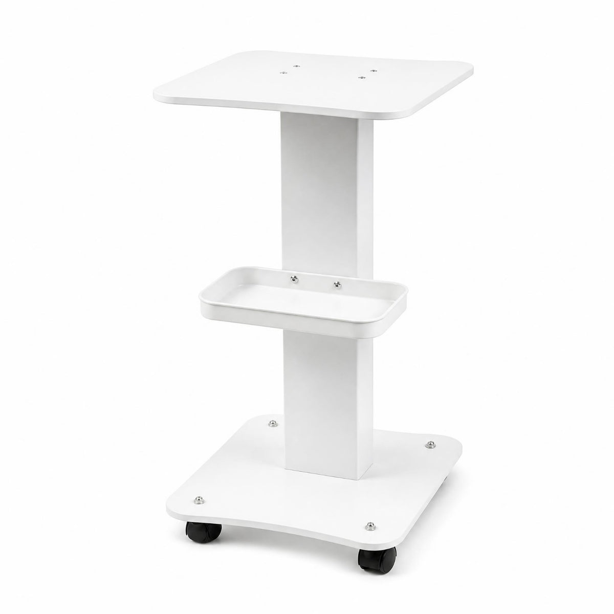Beauty Instrument Trolley Square Top Four-Wheel Beauty Cart Rounded Edge