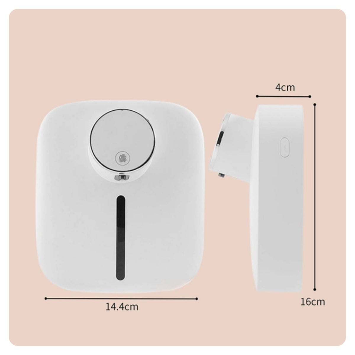 Wall-Mounted Foam Soap Dispenser Viewing Window Bathroom Accessory