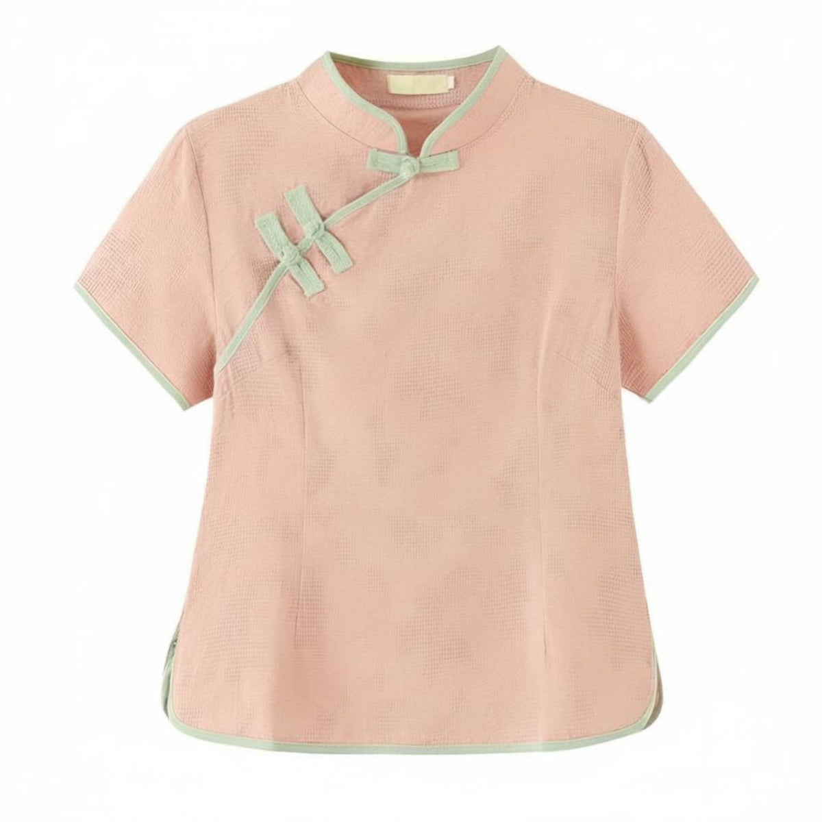 Chinese Style Tea Suit, Summer Cotton Linen Short Sleeve Top Set for Women
