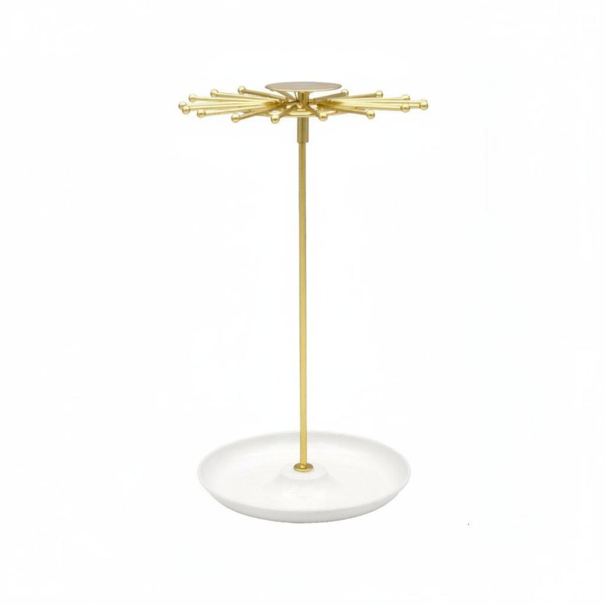 Necklace Carousel Display Large Capacity Jewelry Stand with Tray for Dresser