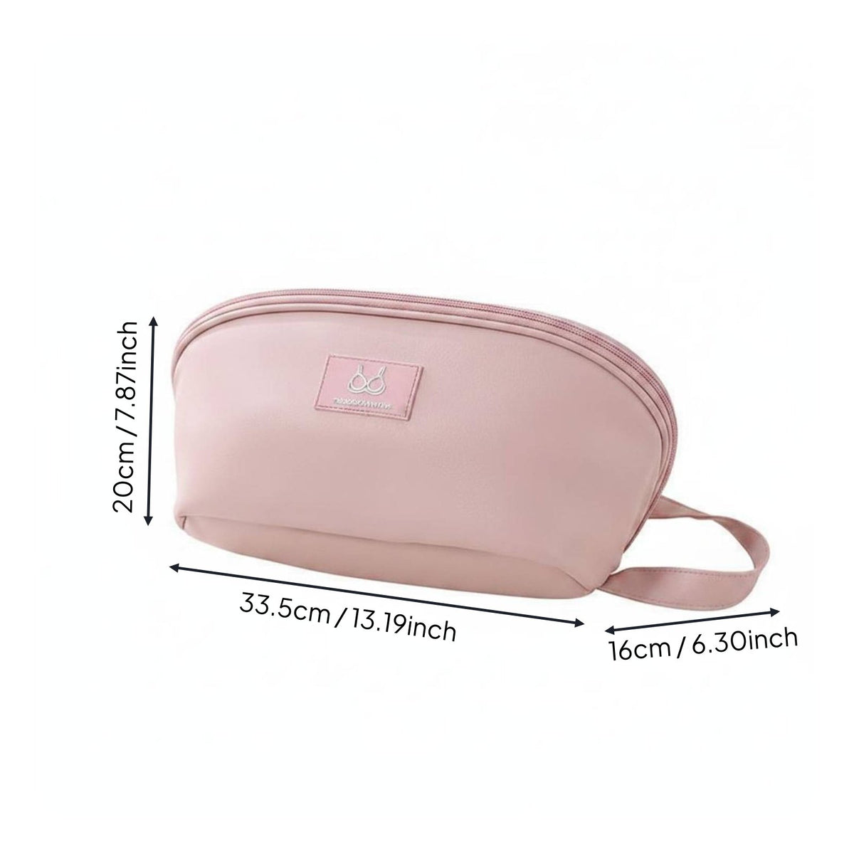 PU Leather Lingerie Case Waterproof Portable Bra Storage Bag Odor Material Travel Accessory for Business Trip