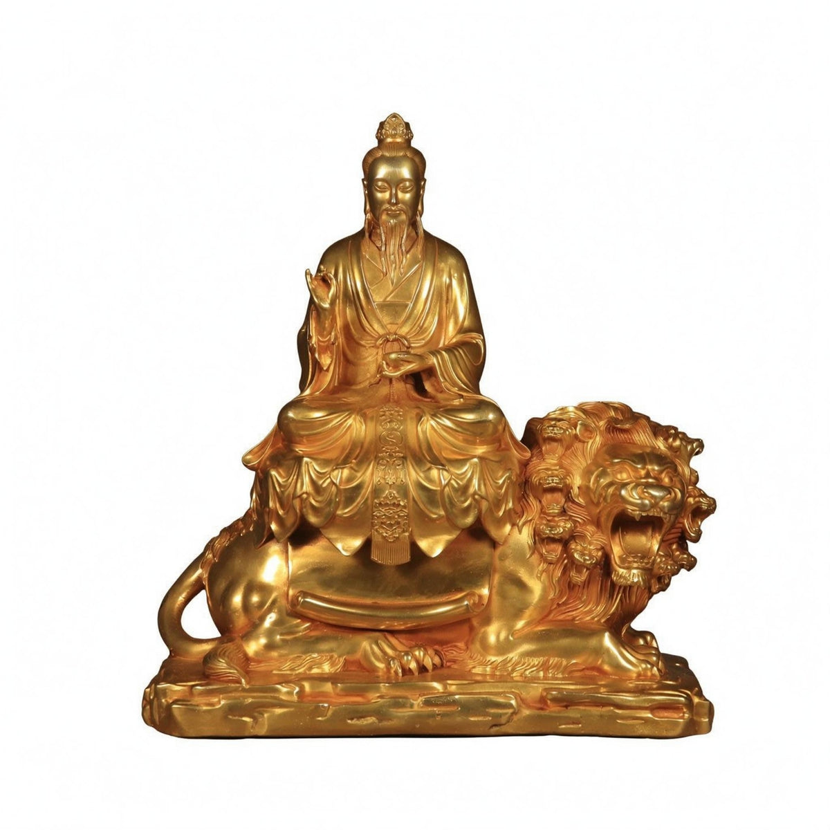 Primordial One Immortal Being Statue Lustrous Finish Seated Deity Statue Detailed Sculpting Religious Decor for Interior Decoration