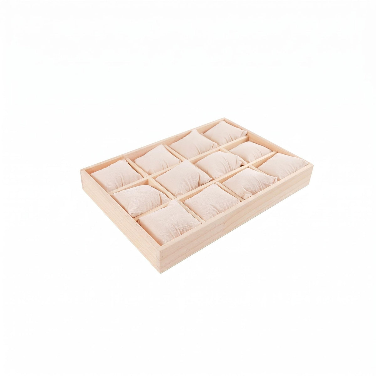 Padded Jewelry Tray 12 Compartments Accessory Storage Rectangular