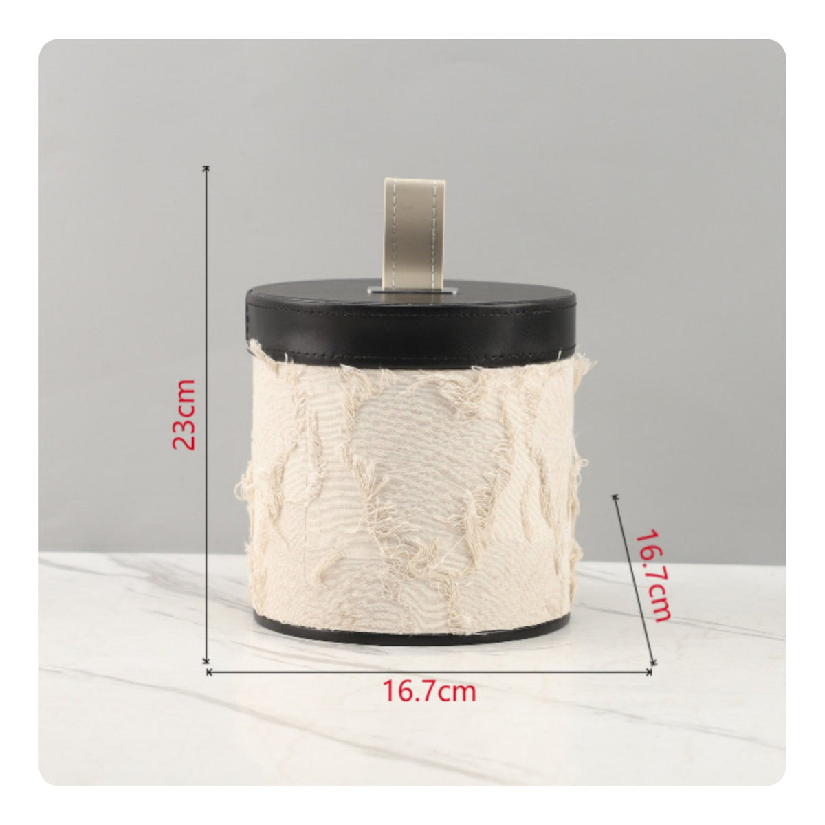 Decorative Trinket Box Container Elegant Design Round Jewelry Box with Lid Contemporary Home Decoration for Cloakroom