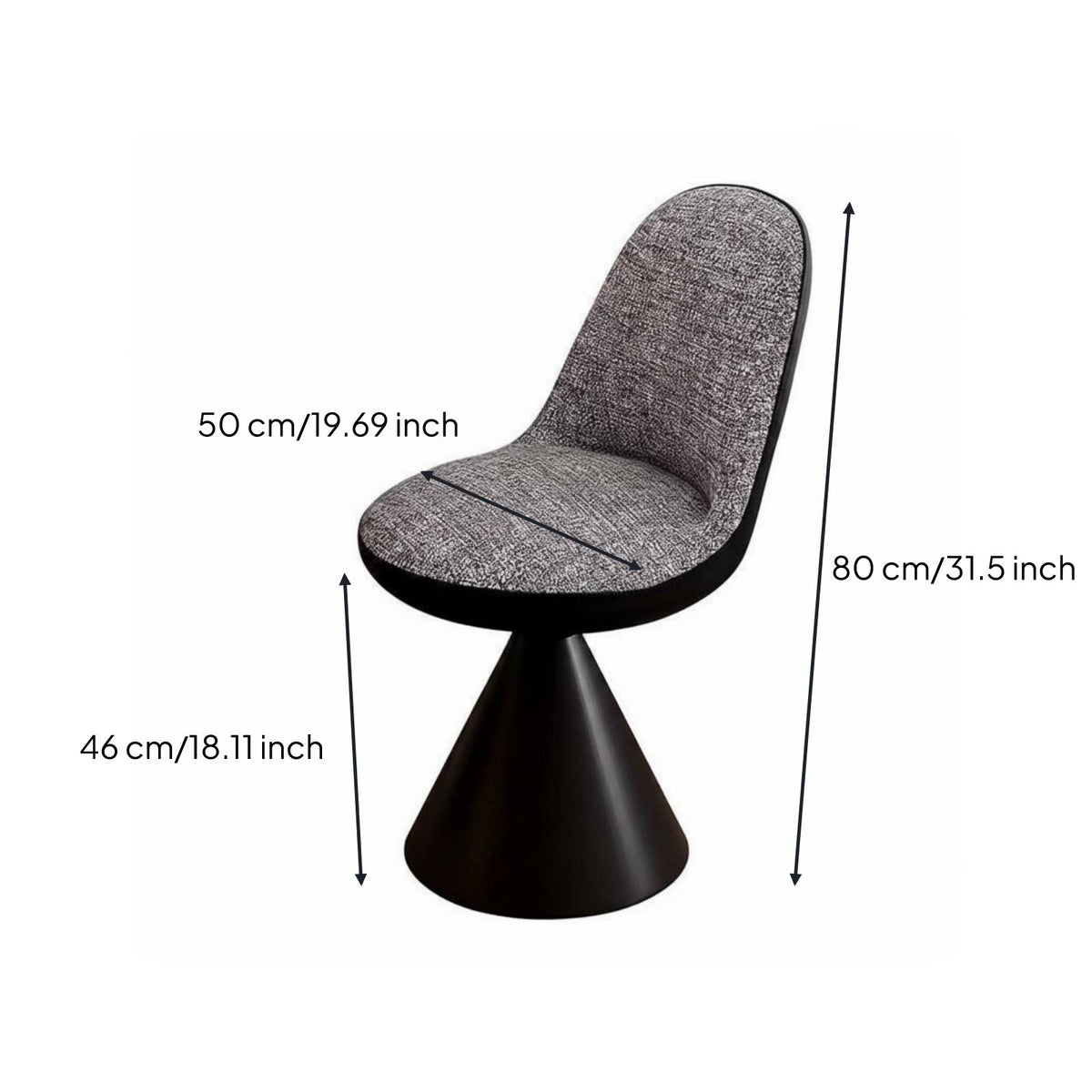 Swivel Dressing Stool Stable Pedestal Base Rotating Makeup Chair Easy to Clean Swivel Stool for Women, Bedroom