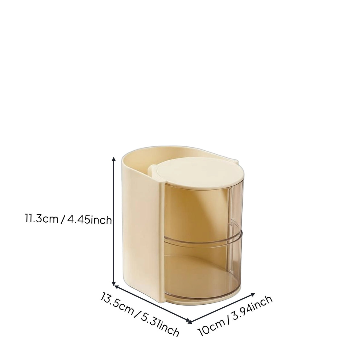 Dustproof Makeup Sponge Organizer Multi-Functional Rotating Makeup Brush holder High Capacity Dressing Table Organizer Tool Container
