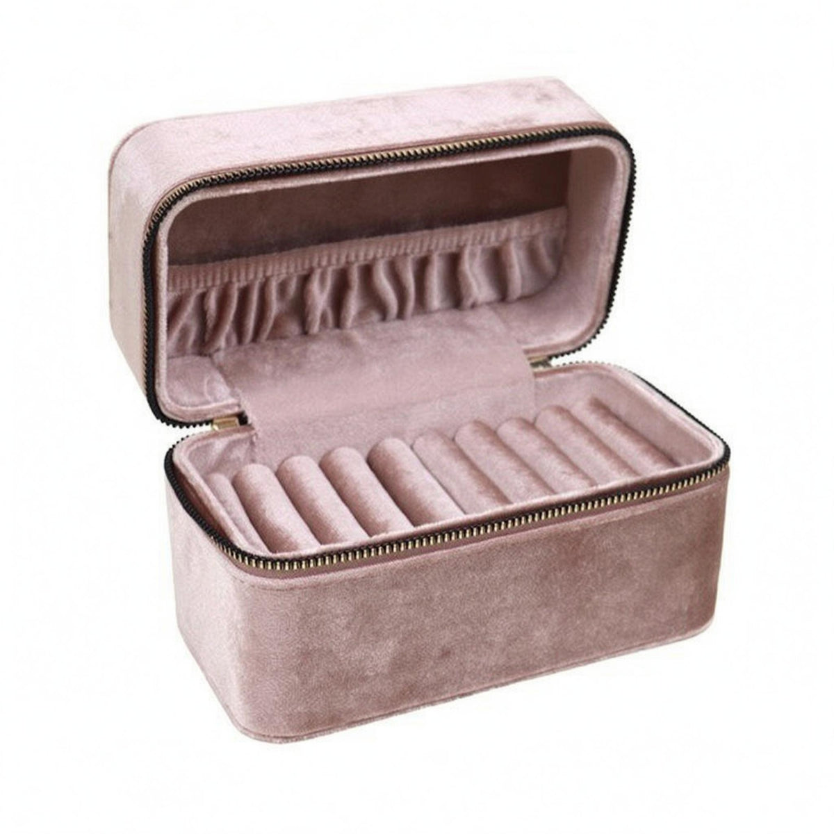 Bracelet Storage Box Lined Interior Zippered Jewelry Storage Box Structured