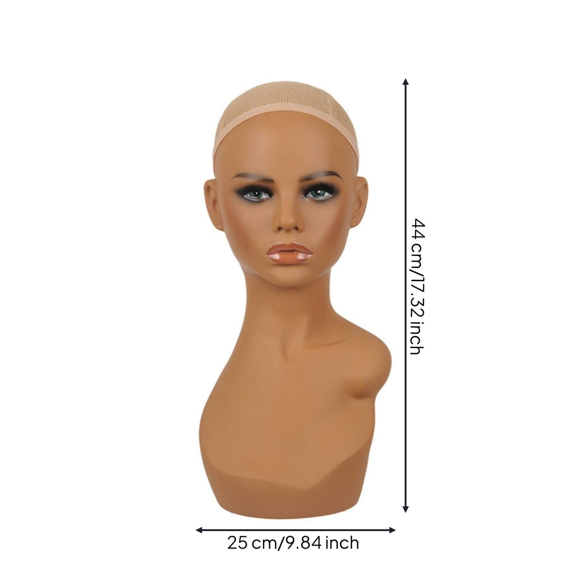 Hairpiece Display Head PVC Hairpiece Mannequin Head Shoulder Design for Photo
