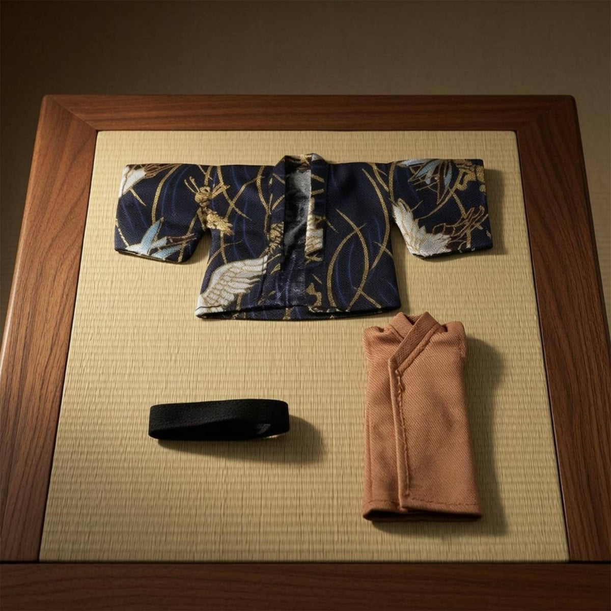 1/12-Scale Kimono Outfit Woven Textile Miniature Doll Outfit Japanese-Style Miniature Clothing