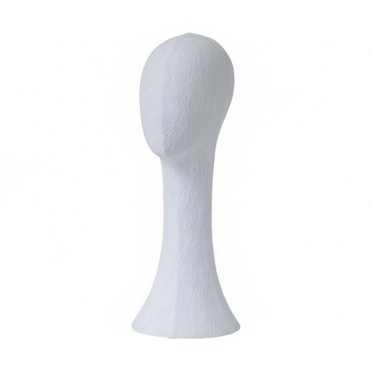 Mannequin Head Stand Lightweight Textile Covered Head Form Linen Finish