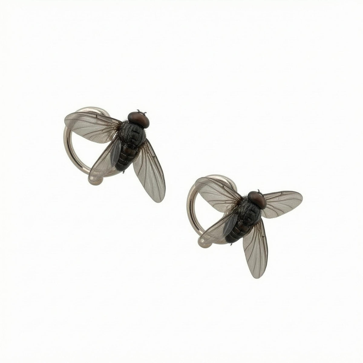 Fly Stud Earrings Detailed Body Jewelry Lightweight