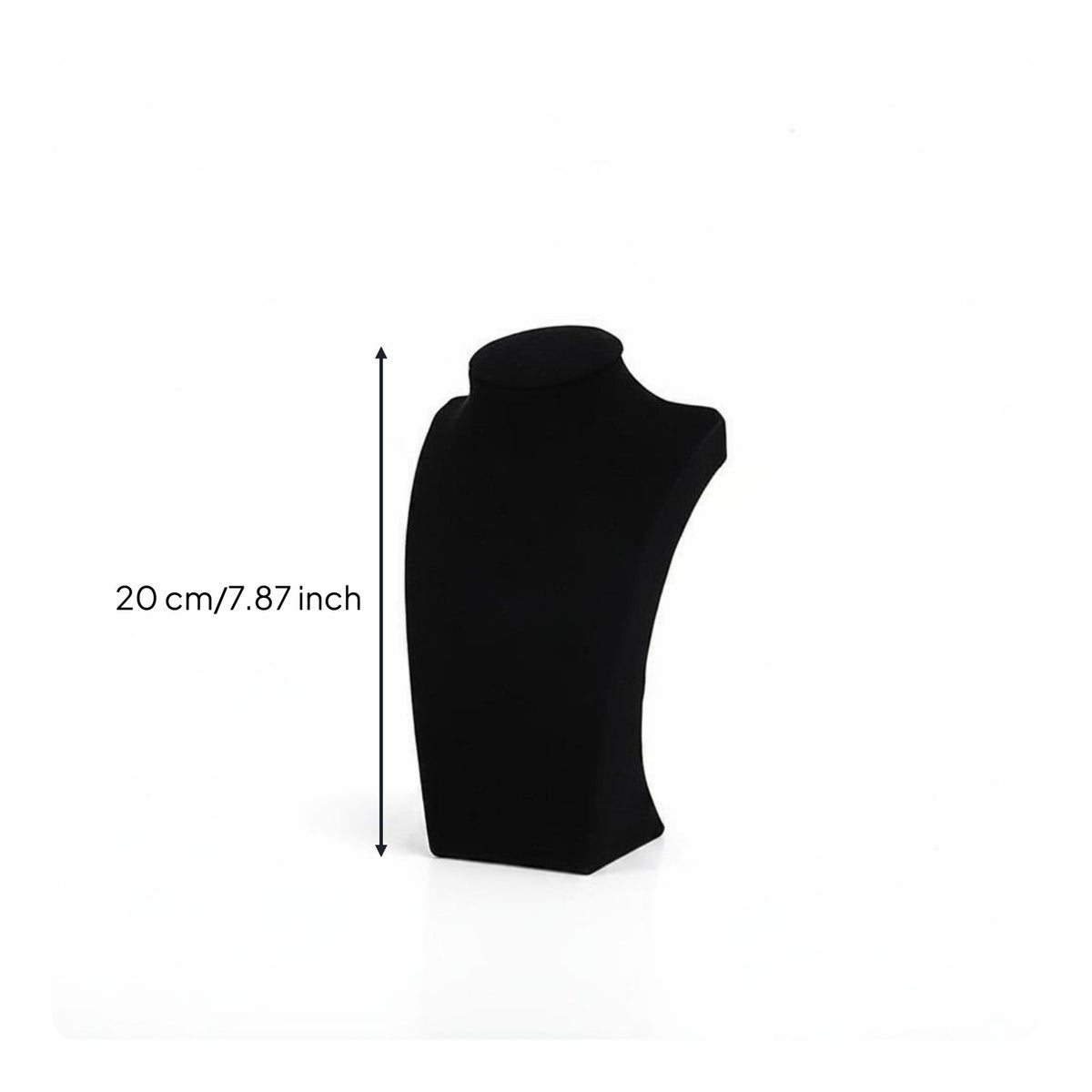 Velvet Necklace Bust Professional Look Black Jewelry Mannequin for Photographers