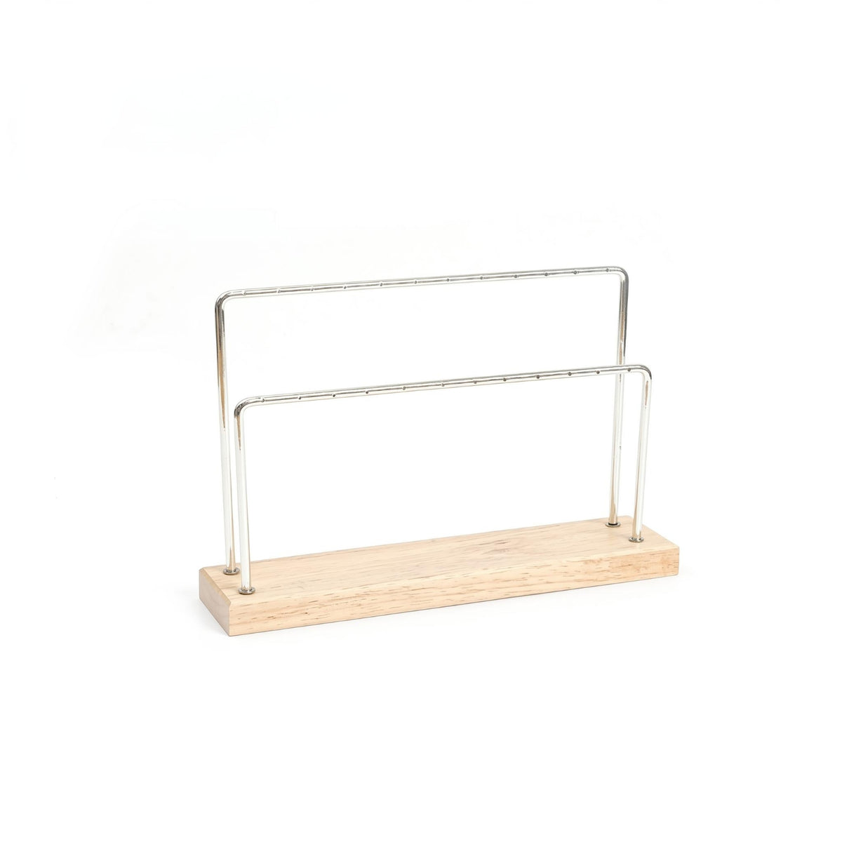 Earring Display Stand Gold-Tone Wood Base Jewelry Stand Minimalist