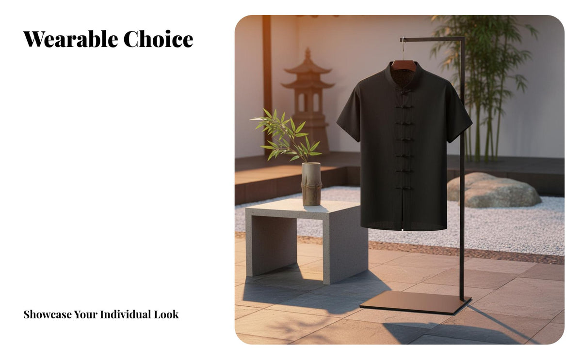 Loose Tang Suit Shirt for Men, Short Sleeve, Frog Button, Relaxed Chinese Style, Summer