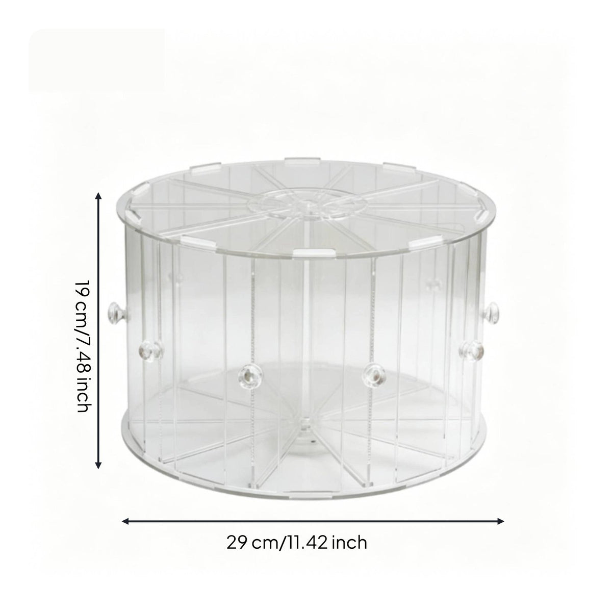 Rotating Earring Stand Large Capacity Clear Jewelry Carousel Multi-Tier