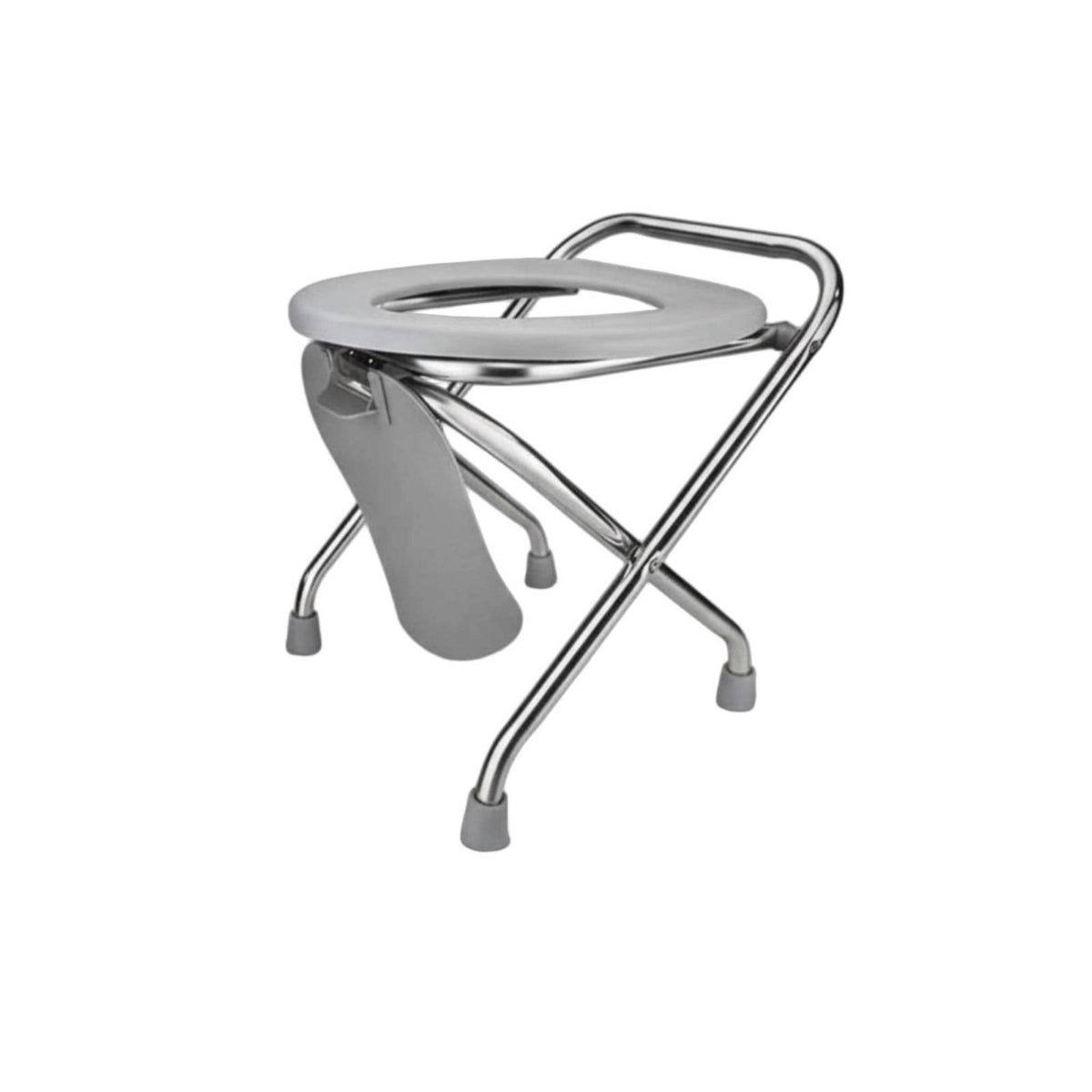 Foldable over-Toilet Commode Removable container with Lid Triple-function Bedside Commode