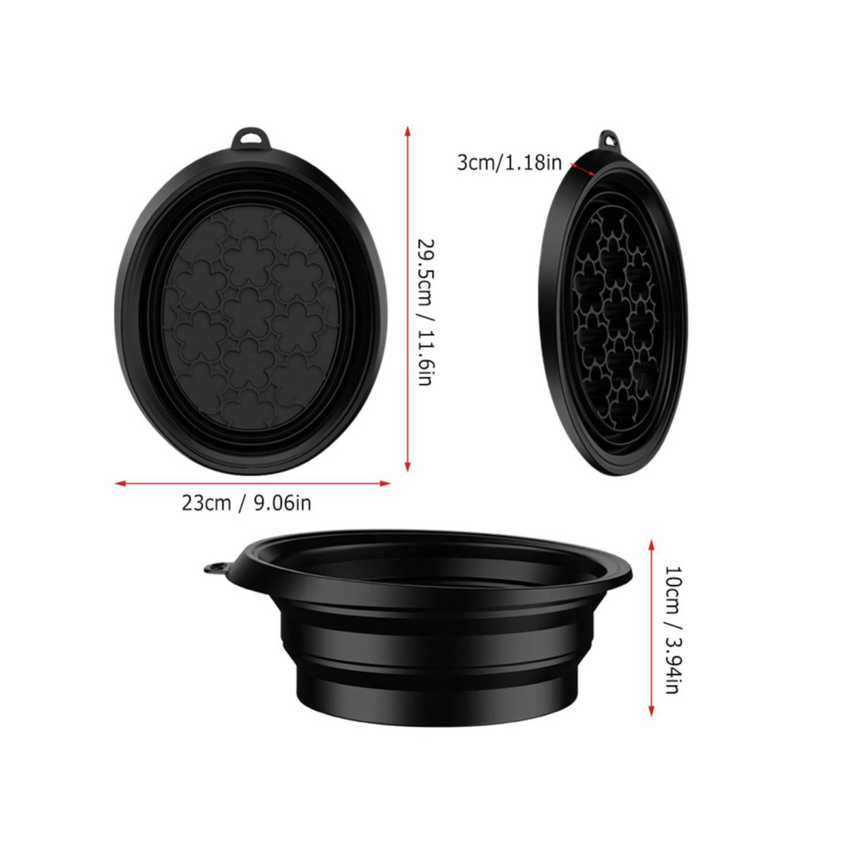 Foldable Silicone Face Basin Matte Finish Collapsible Face Bowl Ribbed