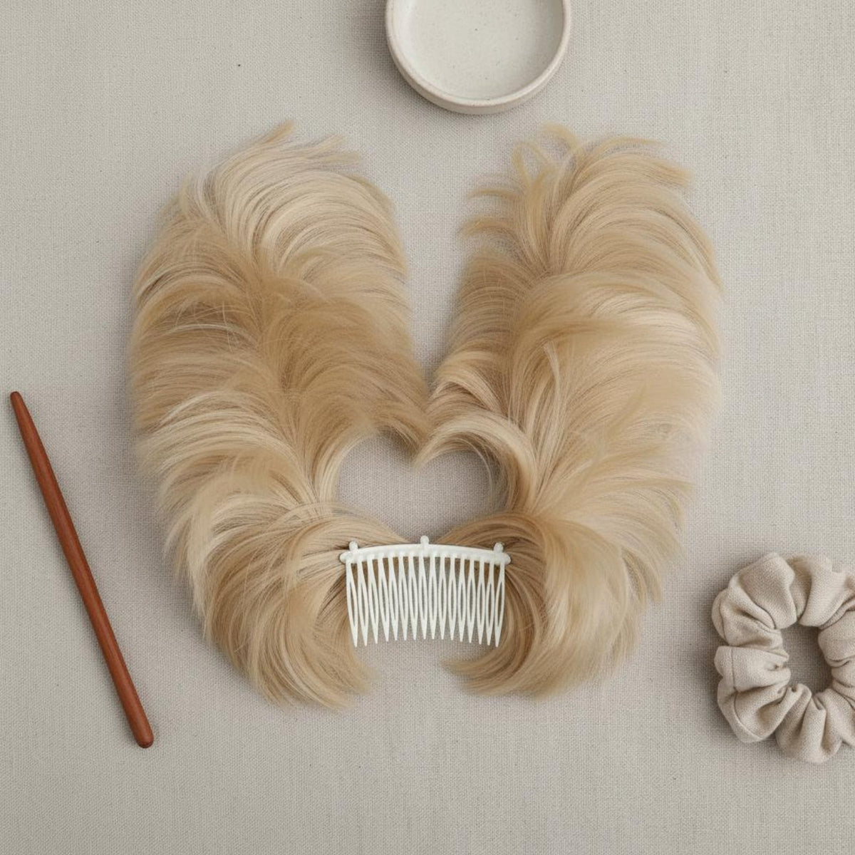 Messy Bun Hairpiece Instant Volume Puffy Updo Hairpiece Soft Synthetic Fiber