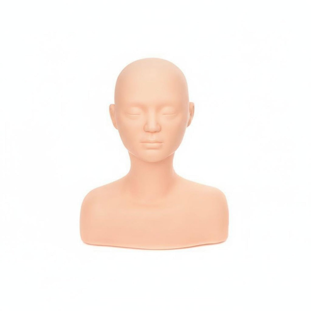 Soft Material Mannequin Head with Shoulders Multi-Function Esthetics Practice Bust Long-Lasting for Students