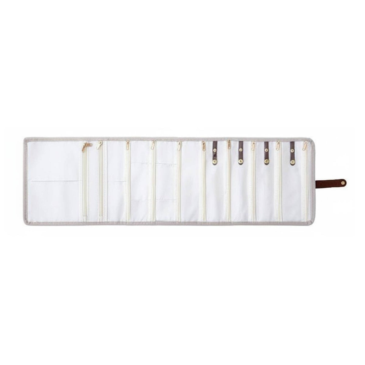 Vacation Jewelry Organizer Transparent Pockets Portable Jewelry Case Snap Closure Untangled Necklace Holder for Home Storage