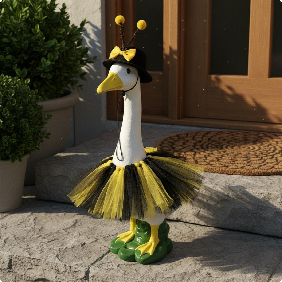Bee-Themed Goose Outfit Black and Yellow Bee Themed Goose Outfit Washable