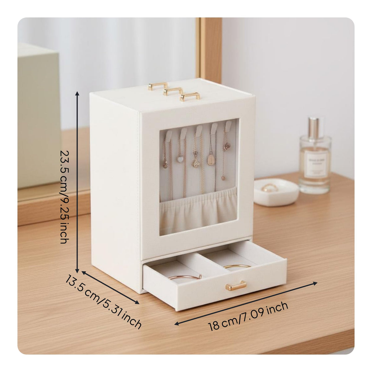 Multi-Layer Jewelry Box Elegant Design Multi-Compartment Storage Tray Ideal Gift