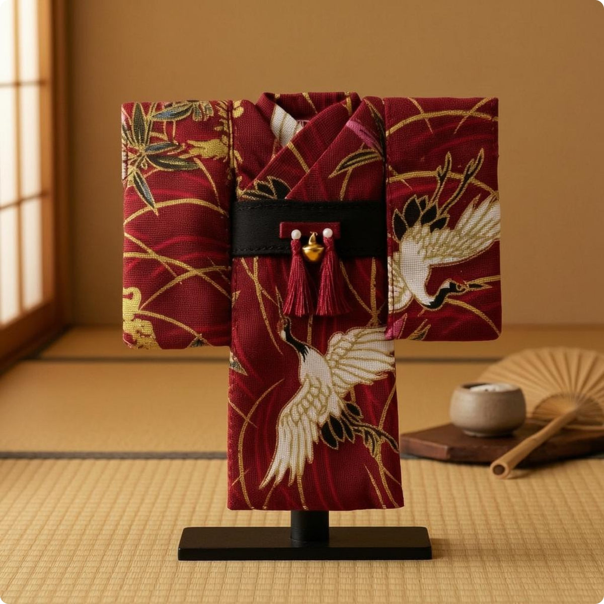 Wide Sleeve Kimono Doll Dress Tassels Kimono Doll Robe Japanese-Inspired