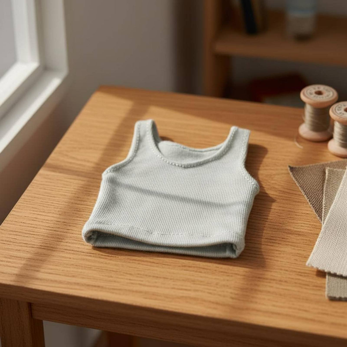 1/6 Scale Sleeveless Top Multiple Hues Available 1/6 Scale Vest 12 Inch Doll Sleeveless Shirt Ribbed Texture Toy Accessory