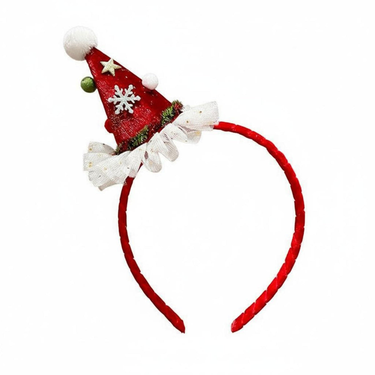 Christmas Hat Headband Cute Mini Santa Hat Hair Hoop Christmas Hair Hoop Photo Prop Festive Party Headwear Universal Fit