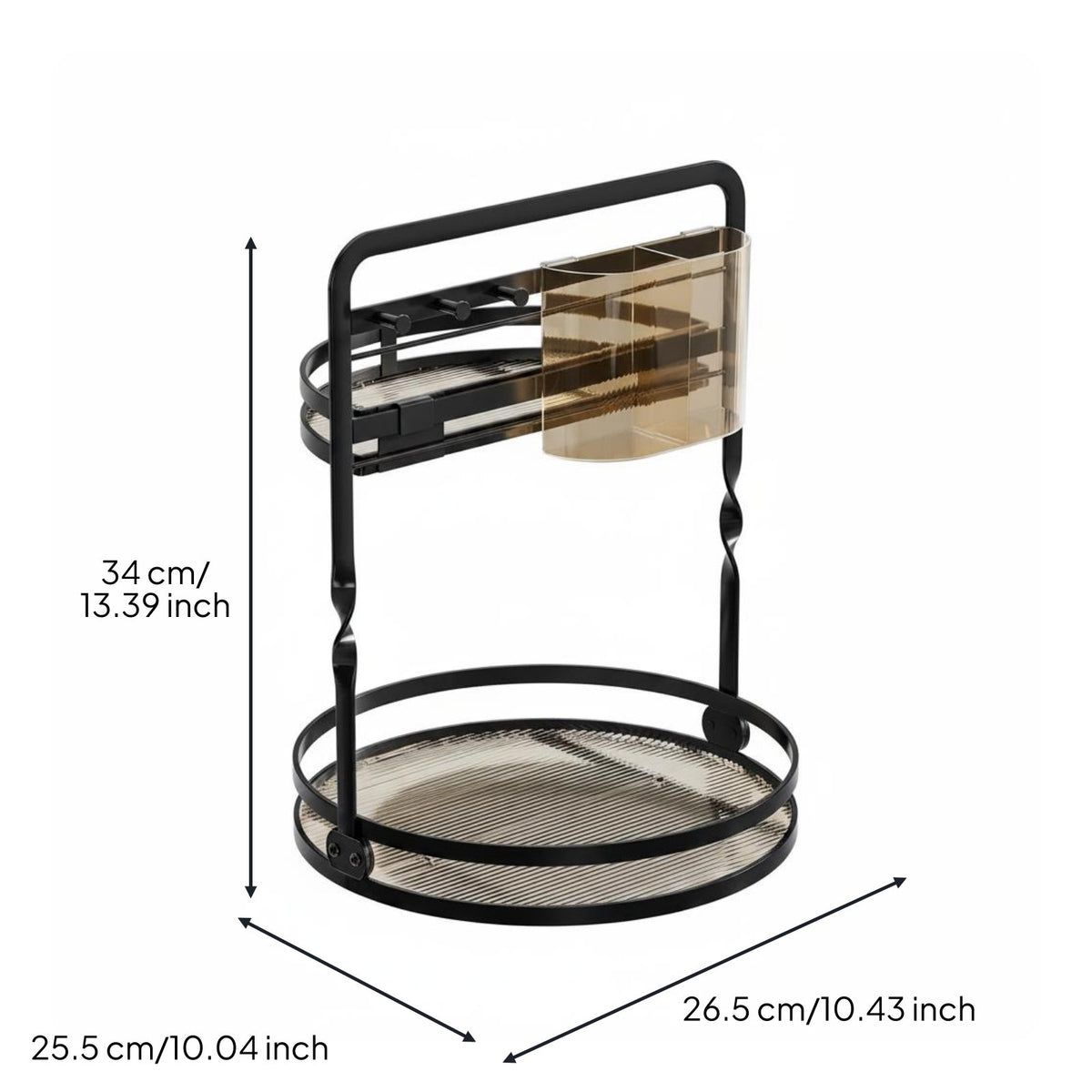Rotating Makeup Organizer Desktop Space Saving Rotating Skincare Organizer Neat and Tidy Two Tier Makeup Stand Bedroom, Washroom