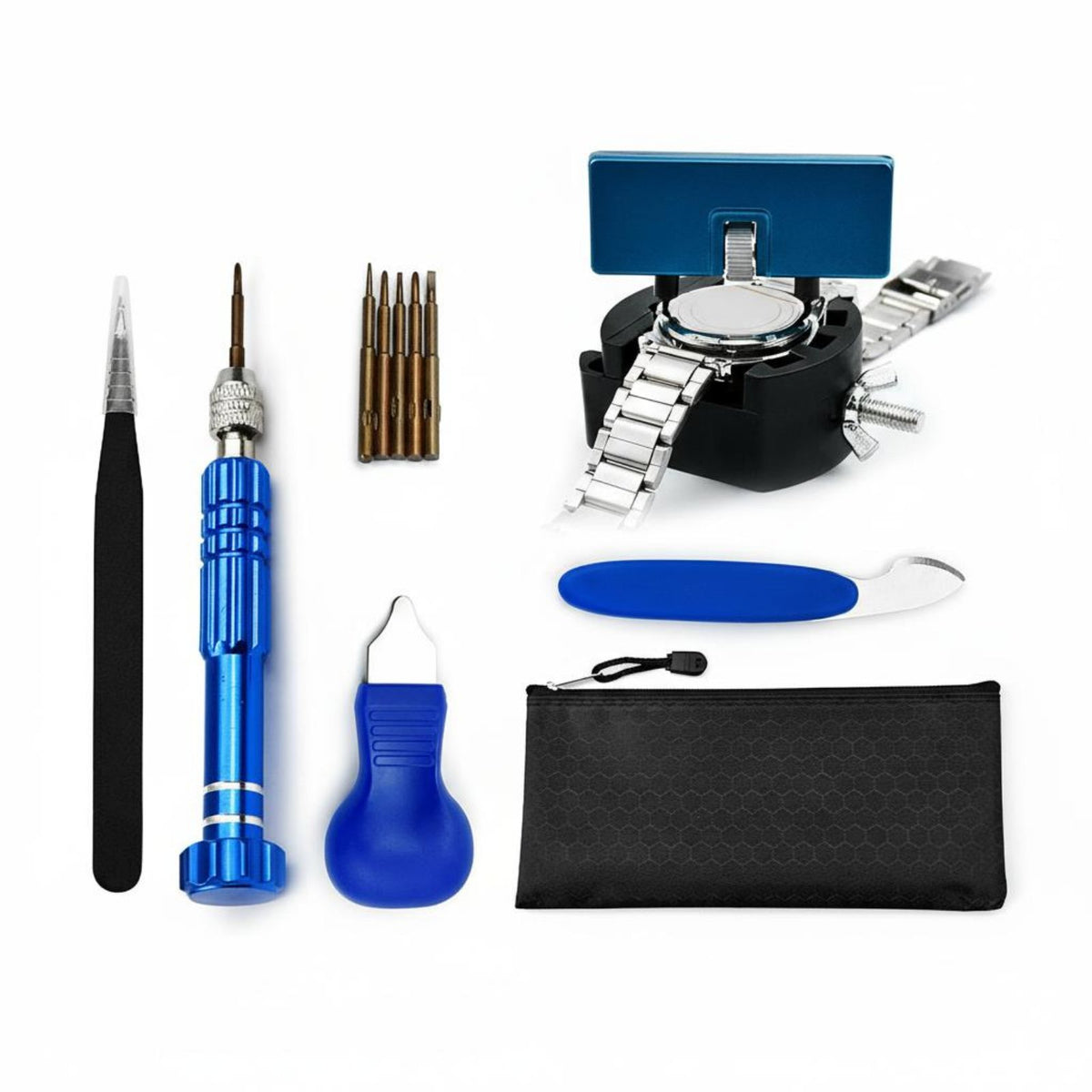 12 Pieces Beginner-Friendly Watch Case Access Er Tool Set Adjustable Watch Case Access Er Toolkit Long-Lasting for Beginners, Hobbyists