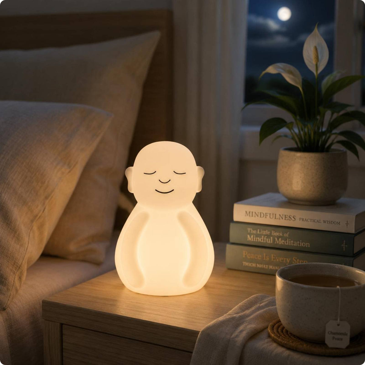 Breathing Figure Lamp Stress Relief Wellness Decor Color Changing for Relaxation
