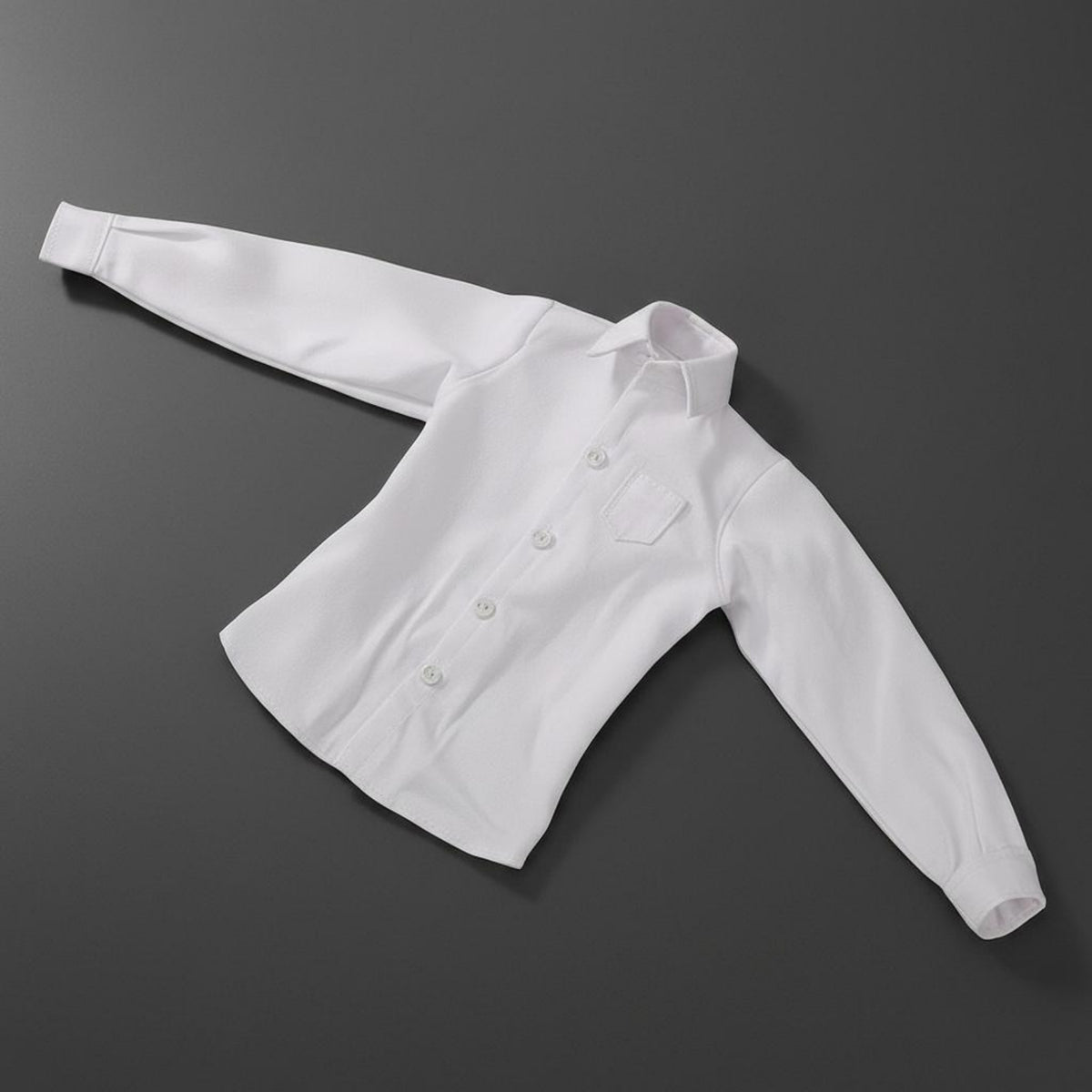 1/6 Scale Shirt Collared Male Doll Shirt Sewn Cuffs
