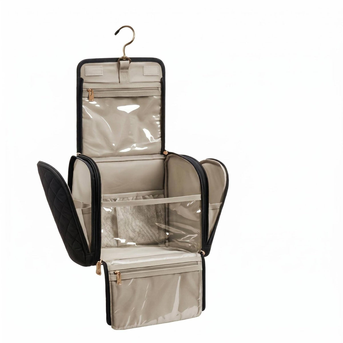 Waterproof Toiletry Case Cosmetic Organizer Hanging Bag Multi-compartment Storage Water-resistant Material Quick Access Layout Suitable for Bathroom Hotel Stay Travel Home Decoration Gift Giving