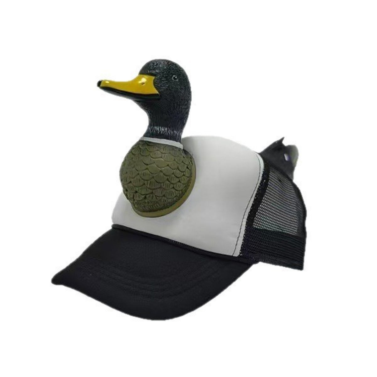 Duck Trucker Hat Structured Novelty Cap Unique for Festivals, Camping, Teens