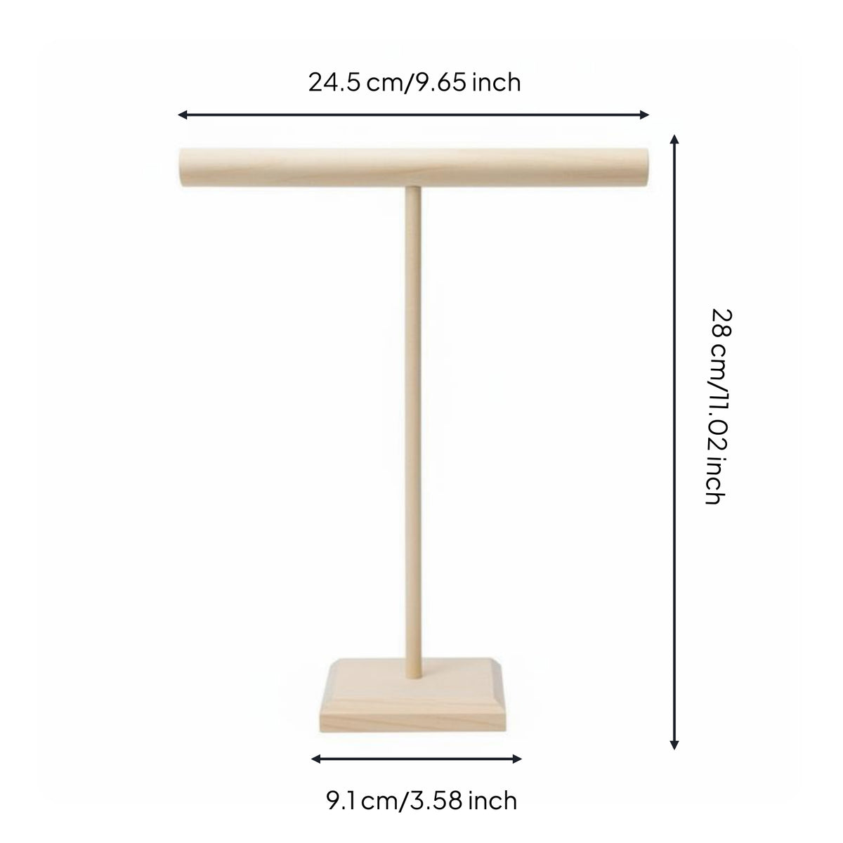 Hair Tie Storage Rack Sturdy Wooden Jewelry Display Stand Sturdy