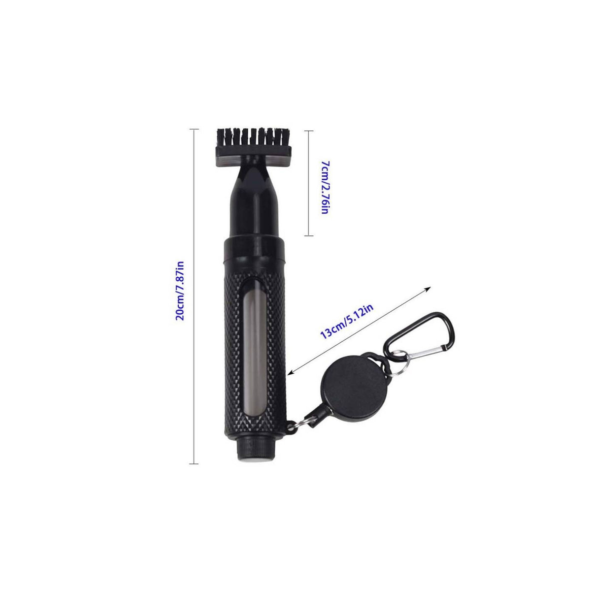 Water Spray Golf Brush Carabiner Clip Golf Club Cleaning Brush Nylon Bristles