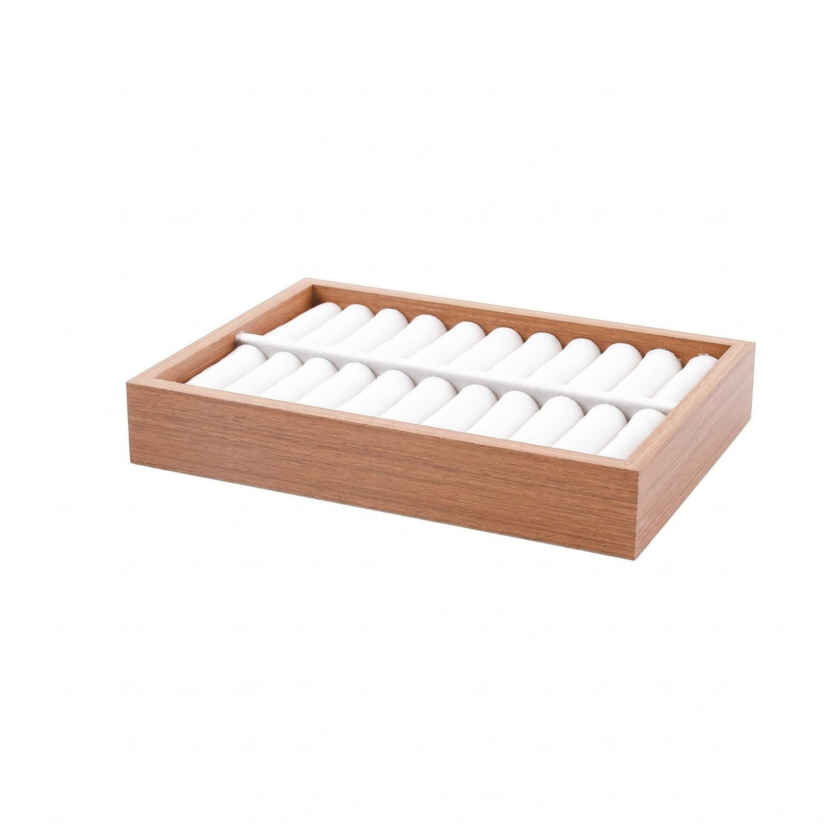 20-Slot Band Tray Slim Velvet Band Tray Countertop for Retail Display