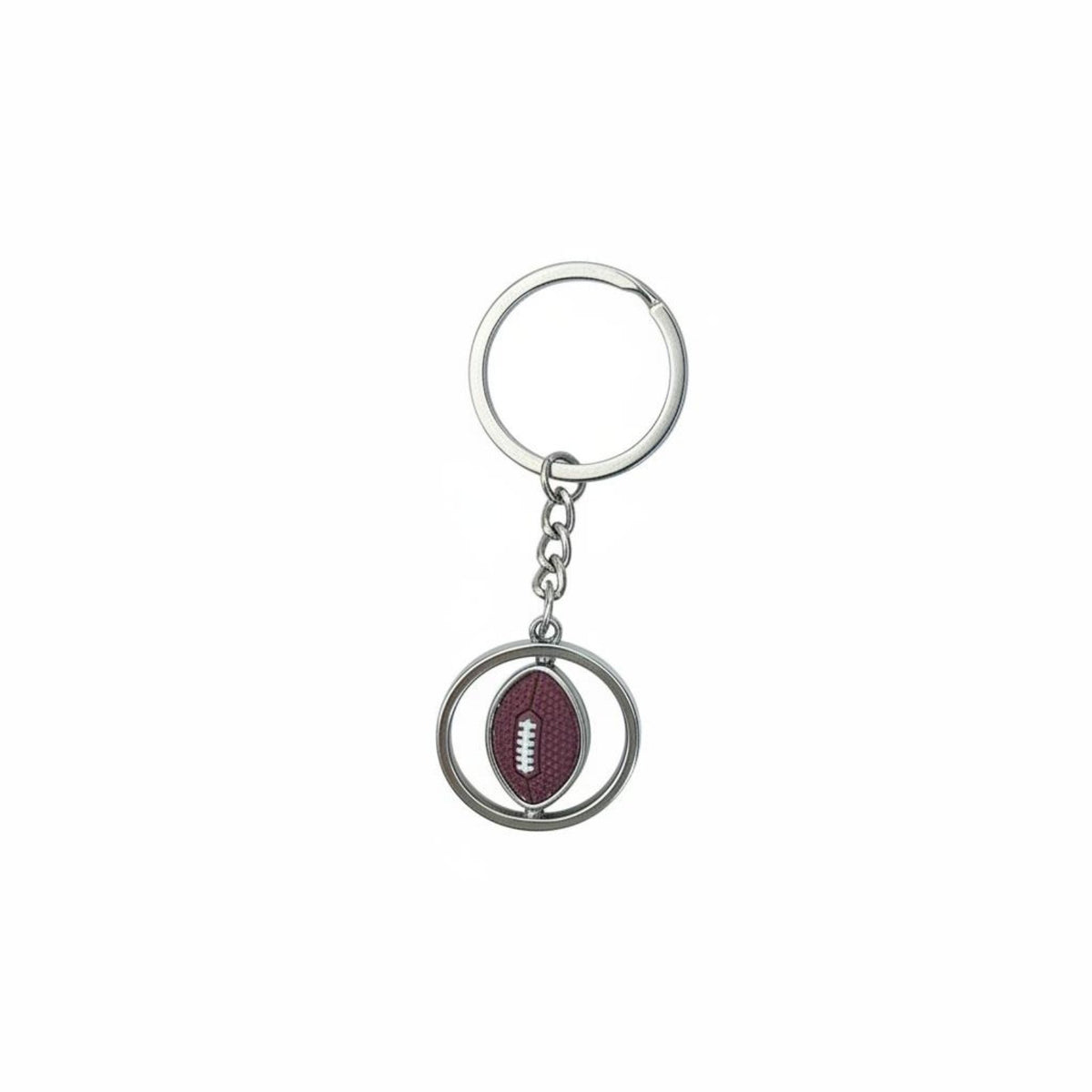 Great Gift Rotating Sports Ball Keychain Miniature Size Rotating Ball Key Loop for Children, Teenagers, Team Gifts, Everyday Carry
