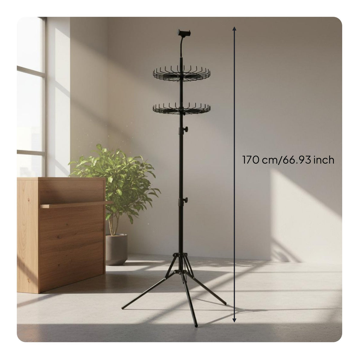 Hair Extension Tripod Stand Hands-Hands-off Operation Floor Standing Hairpiece
