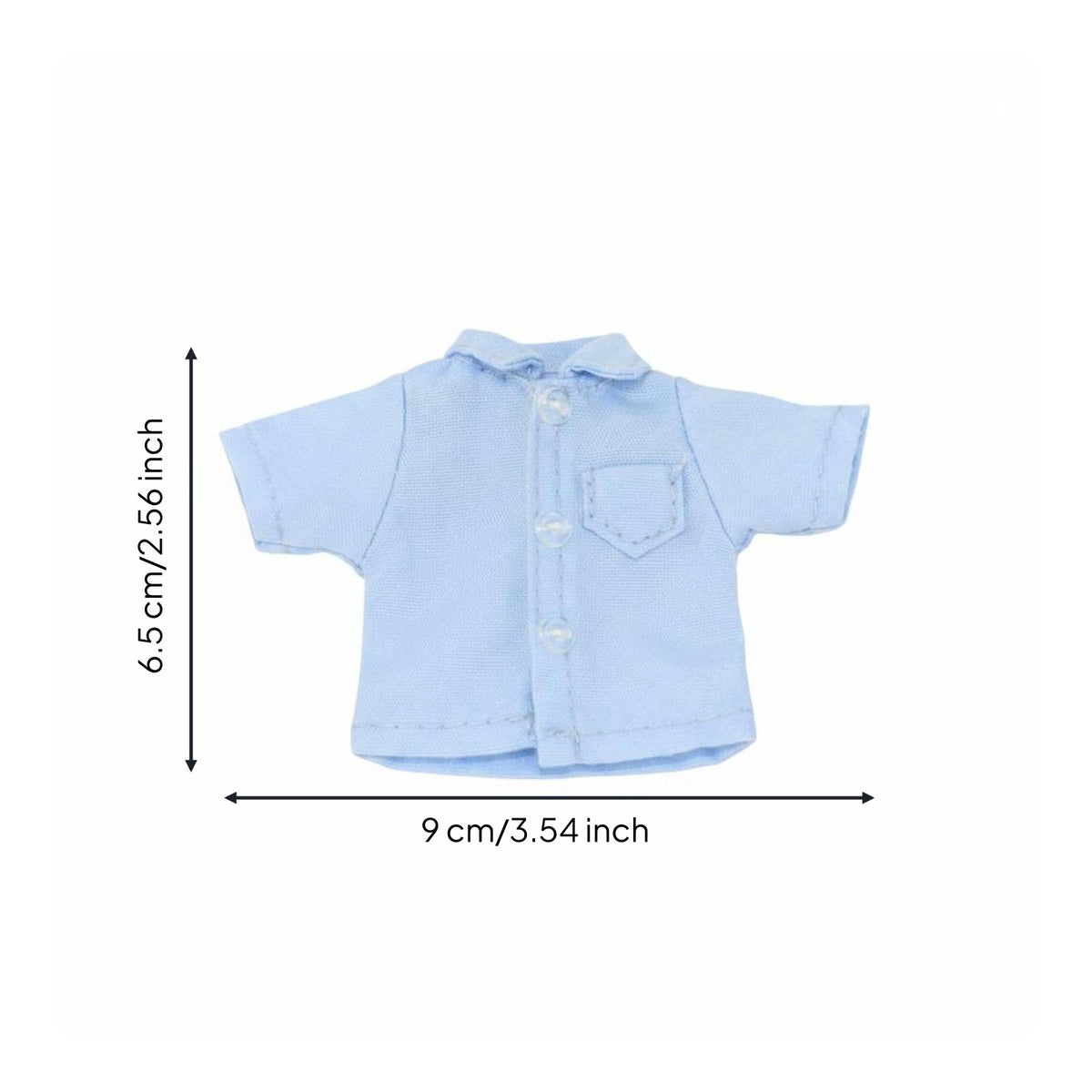 BJD Doll Button up Shirt Versatile Wear 1/12 Scale Doll Shirt for Hobbyists