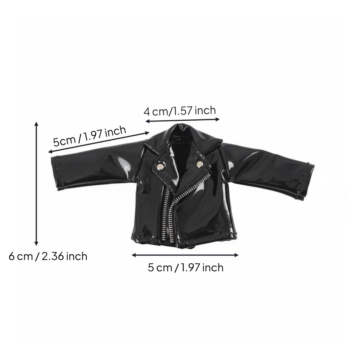 6 Inch Doll Leather Jacket Zipper Detail Action Figure Outfit Cool Style for Hobbyists